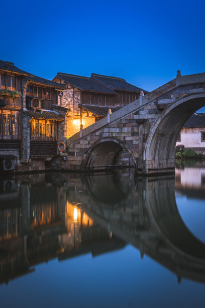 苏州古镇夜景