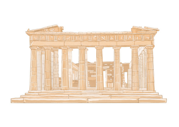 雅典标志性建筑素材