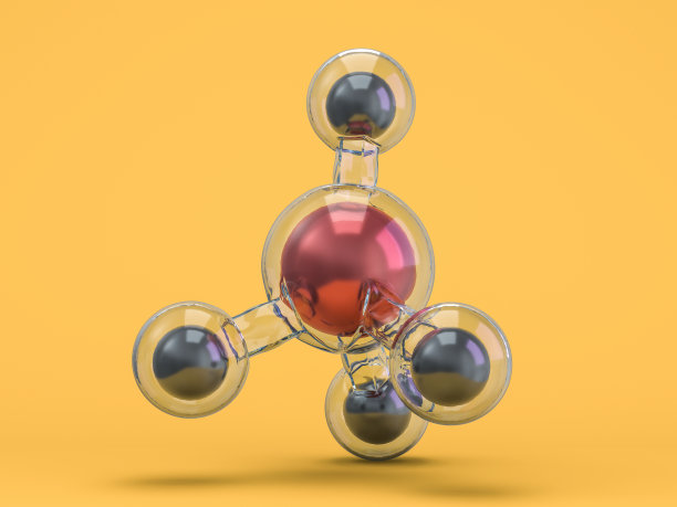 蓝色白色医疗科技有机分子背景