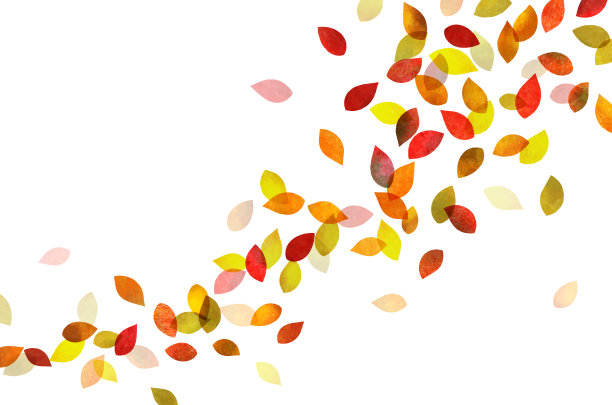 秋天风景油画枫叶红叶