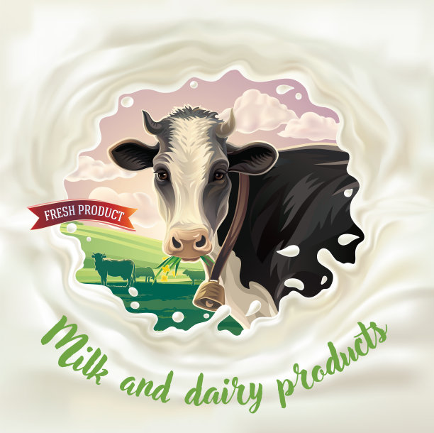 天然牧场 奶油海报 牛奶牧场