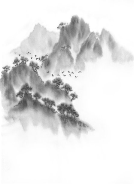 古风背景 古风 底纹 山水画