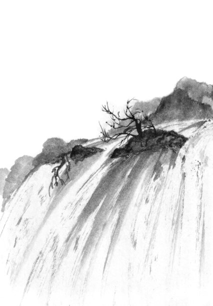 中国风,国画山水,水墨山水画