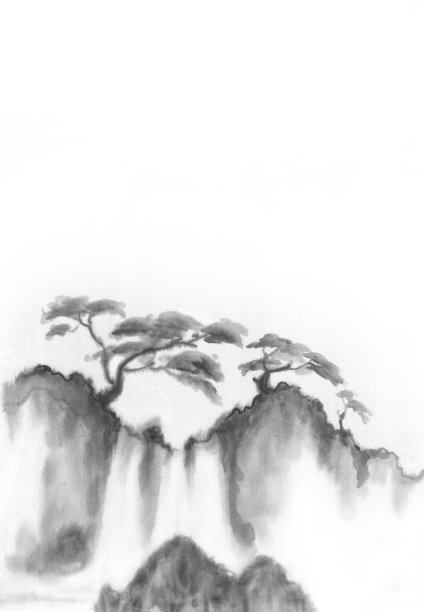 古风背景 古风 底纹 山水画