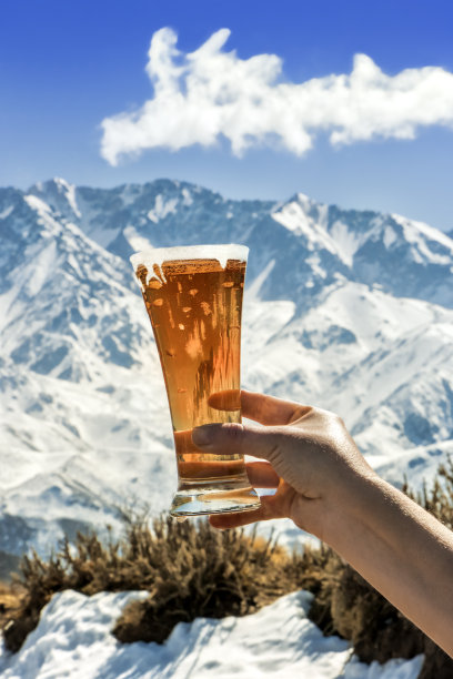 雪山饮酒