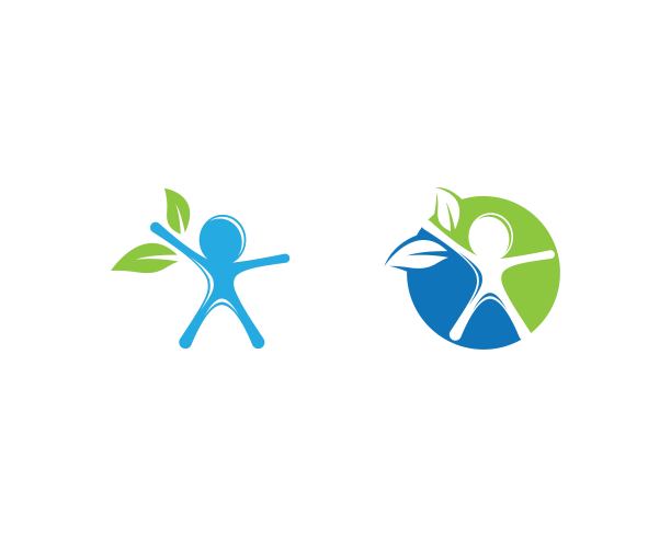 绿叶人物logo