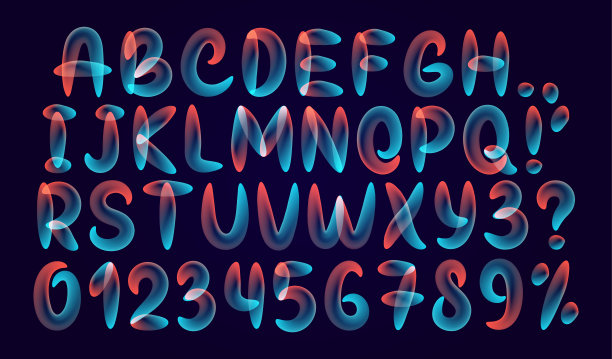 艺术数字abc字母