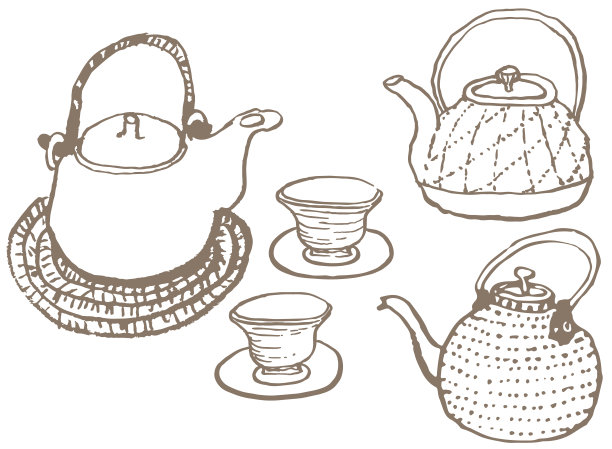 茶文化矢量图