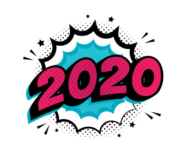 2020年大气鼠年海报背景