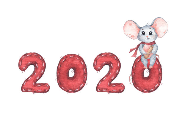 2020鼠年贺卡新年卡片