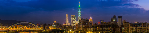 中国台北101大厦夜景