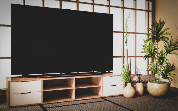 客厅日系家具电视电视柜高清图片