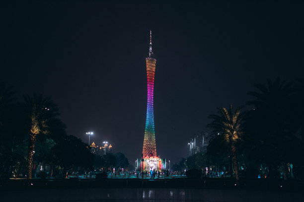 珠江新城夜景灯光