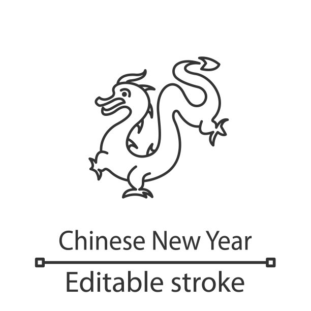 线条风中国新年元素