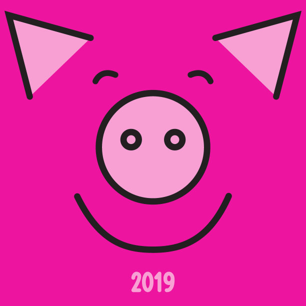 2019猪年海报 2019字体