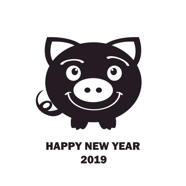 新年海报卡通猪