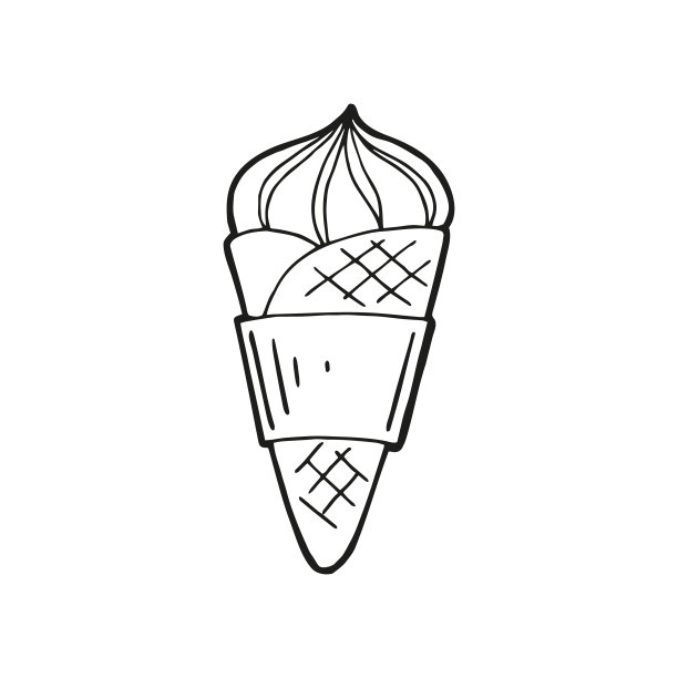 冰淇淋餐饮标志图形图标装饰素材