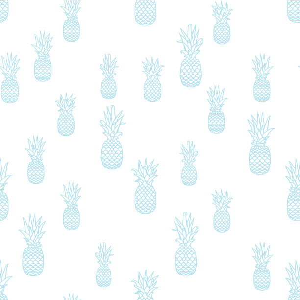 时尚菠萝抽象无缝图案墙纸