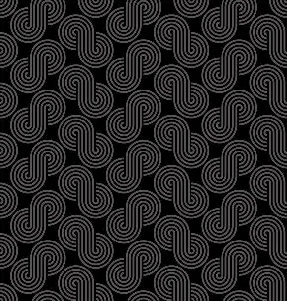 黑色圆形线条条纹螺旋