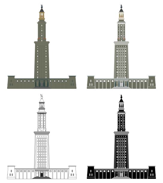 埃及地标建筑矢量