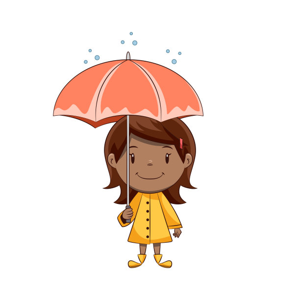 雨中打伞女孩