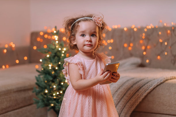 可爱女孩在圣诞节