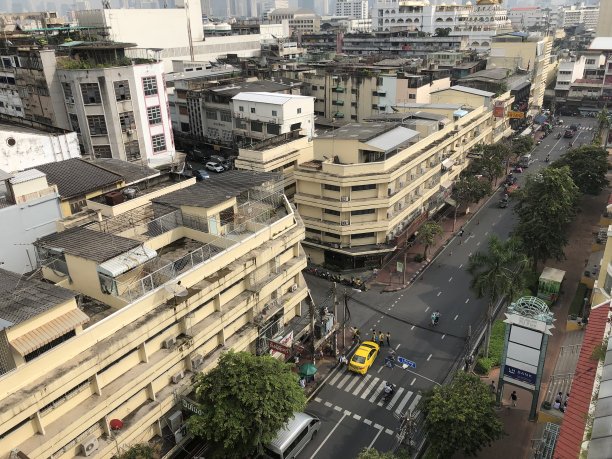 鸟瞰城区居民楼