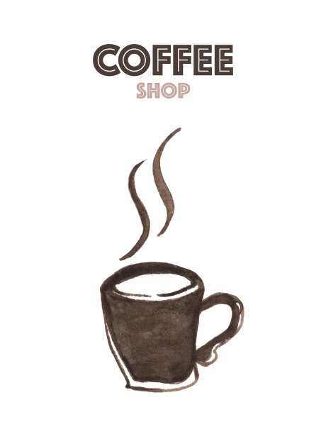 咖啡杯海报素材