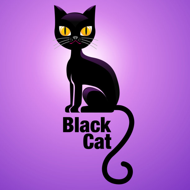 黑色卡通猫