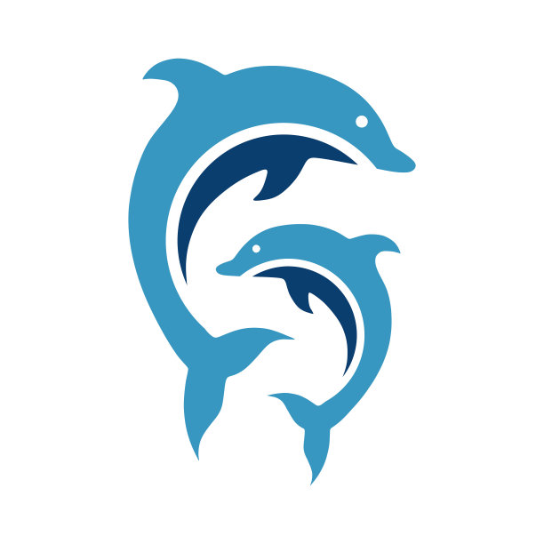 卡通海豚logo标志