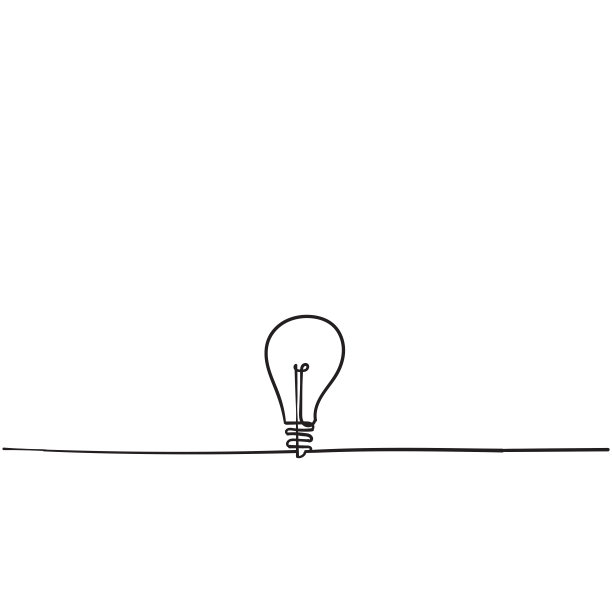 创造性的灯泡矢量插图