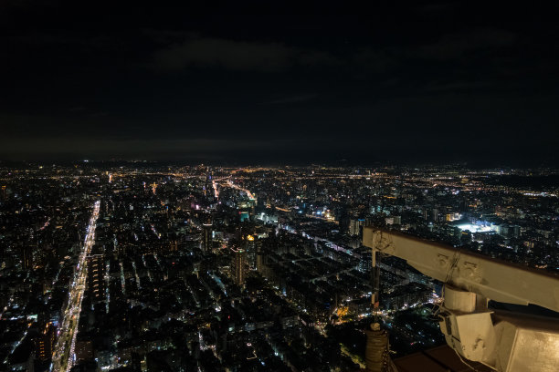 中国台湾台北城市夜景