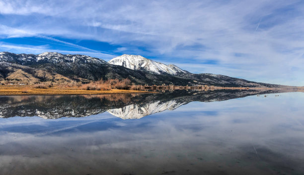 群山森林湖水天空风景