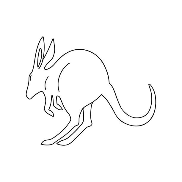 卡通袋鼠logo