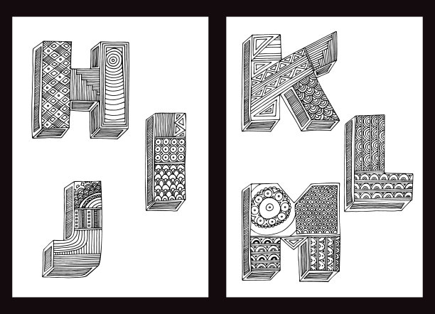 k字母图案设计