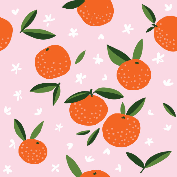 橘子草莓背景
