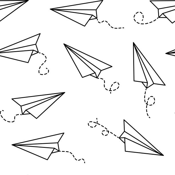 飞机设计图形线稿背景