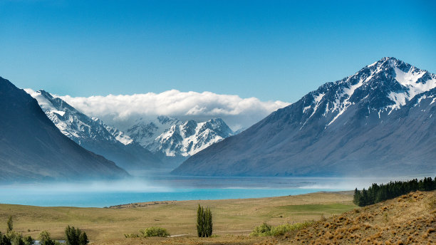 蓝天湖景