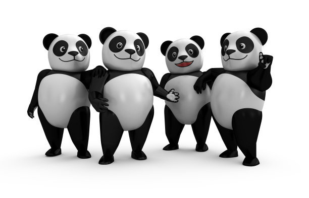 熊猫卡通logo设计