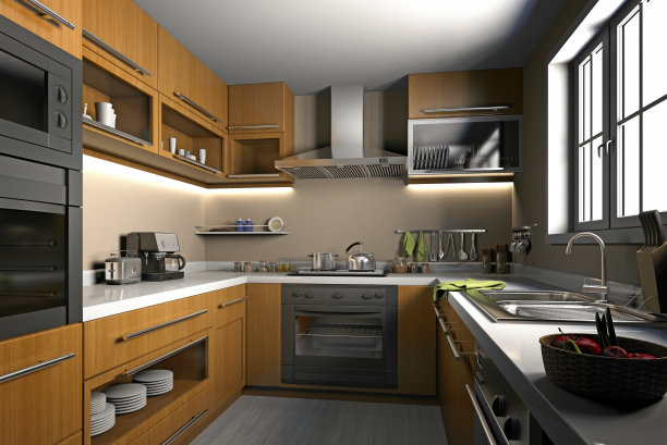 现代厨房橱柜设计效果图