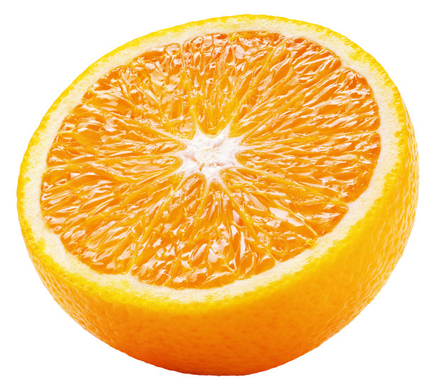 一半切片橙子棚拍
