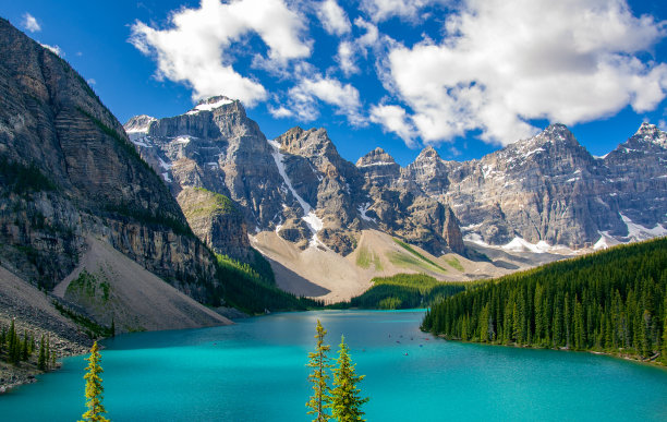 湖水湖畔美景