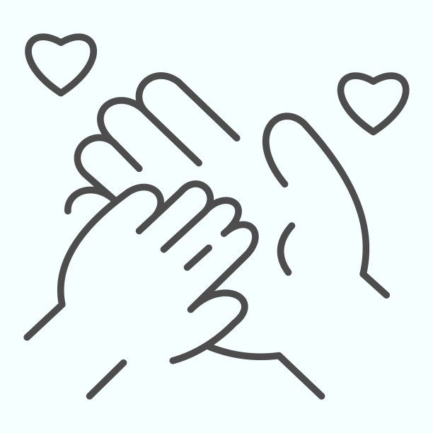 手掌logo关爱呵护标志