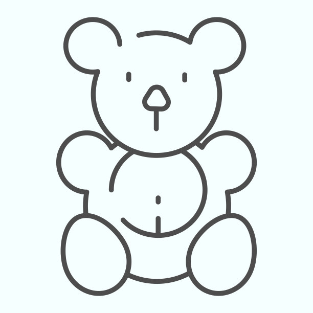 可爱小熊卡通logo