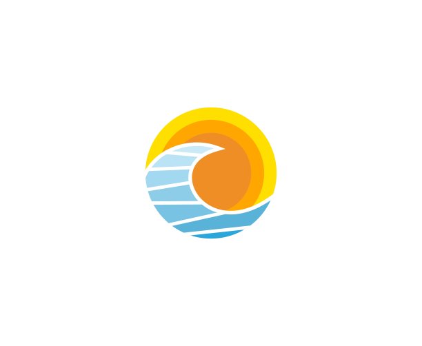 抽象浪花logo