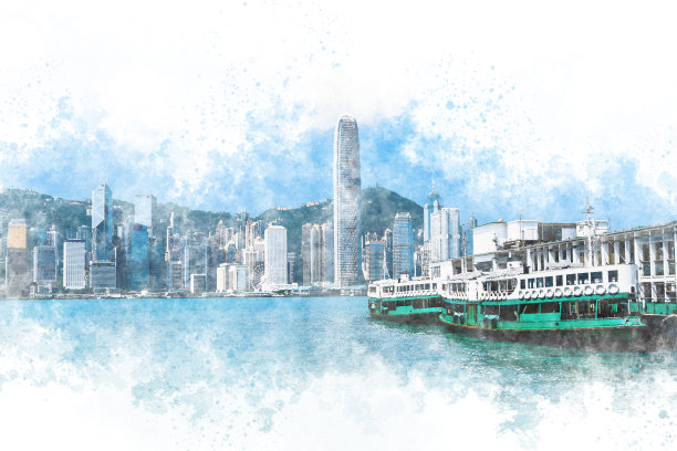 香港彩绘天际线