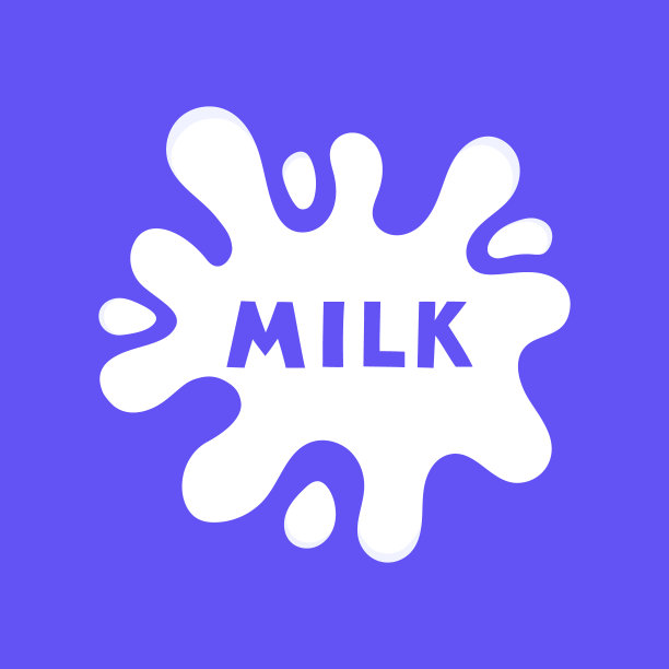 牛奶卡通标签