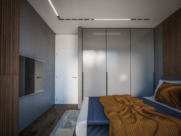 现代卧室场景 3d空间设计
