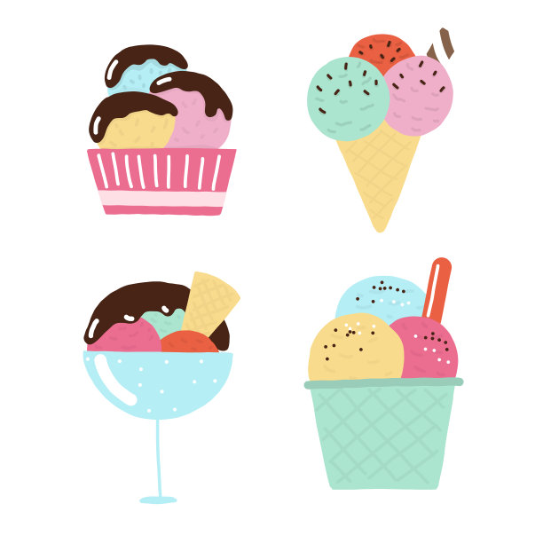 夏至冰淇淋海报