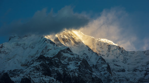 云层中的喜马拉雅山脉